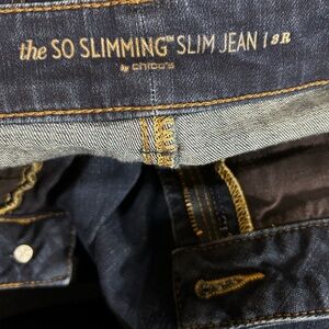 Chico's Navy Slim Jeans for Women plus